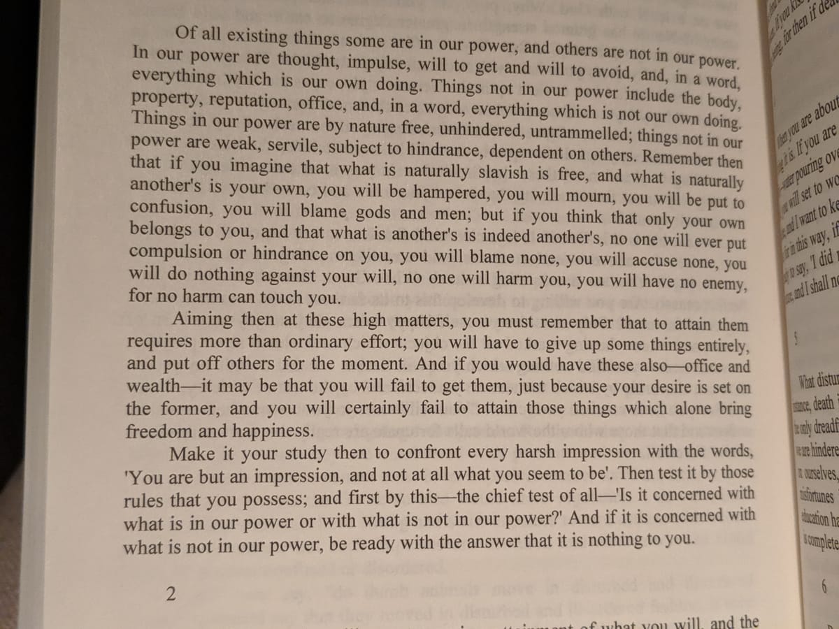 Enchiridion, Section 1