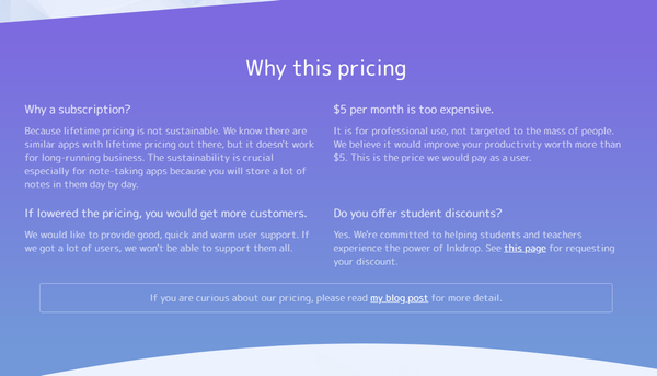 Inkdrop on Customer Service