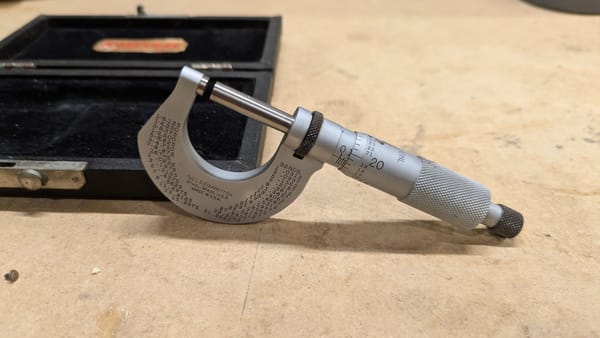 New Tool: Starrett Micrometer (incl. unintentional project log)