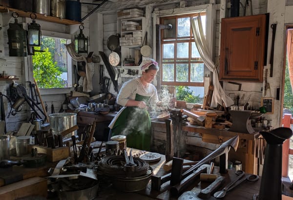 Tinsmith at Colonial Williamsburg